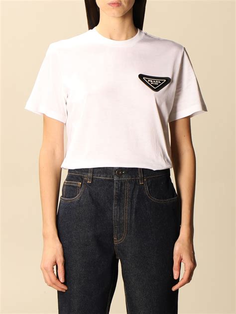 prada white t-shirt women's|prada men's t shirts clearance.